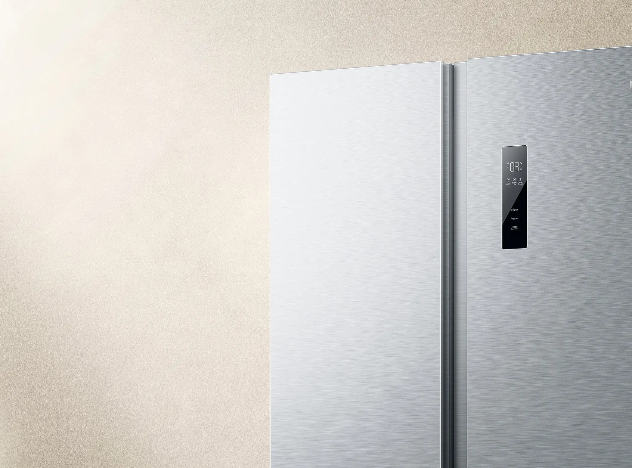 Lodówka Mijia Refrigerator Side-by-Side 621L w ciemnoszarym wykończeniu na jasnym tle