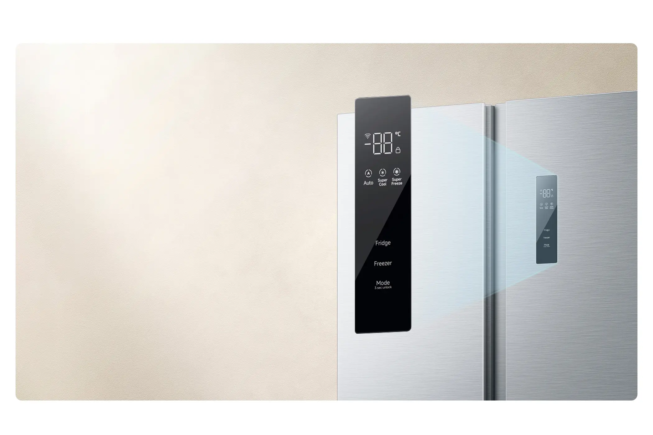 Dotykowy panel sterowania lodówki Mijia Refrigerator Side-by-Side 621L z wyświetlaczem temperatury