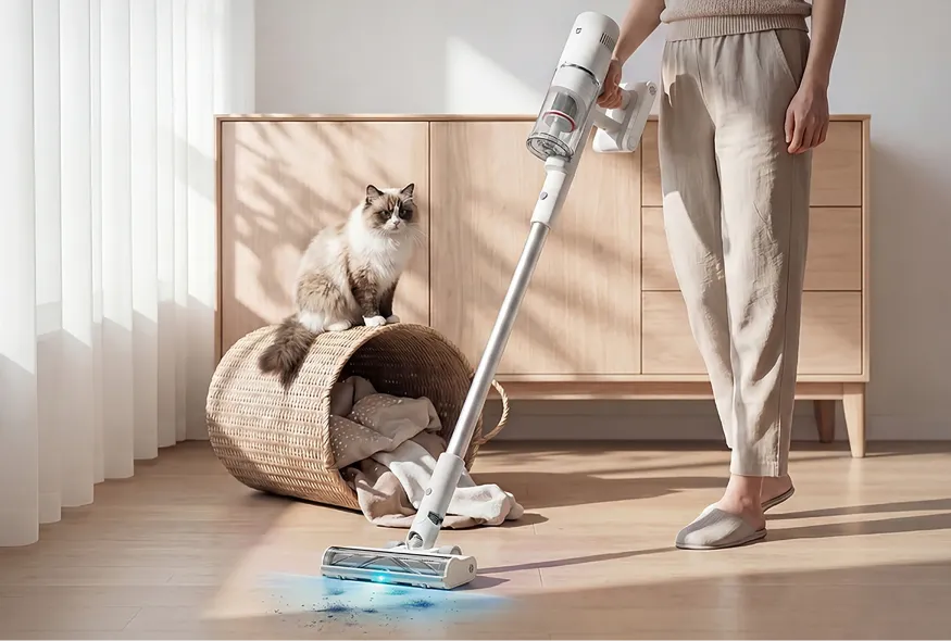 Ujawnianie kurzu z Blue light w szerokim kącie 180°