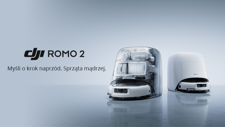 Robot sprzątający DJI ROMO P2 Clean More Combo - zaawansowane urządzenie z AI i mocą ssania 36 000 Pa