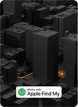 Widok mapy miasta z funkcją Apple Find My dla hulajnogi Xiaomi