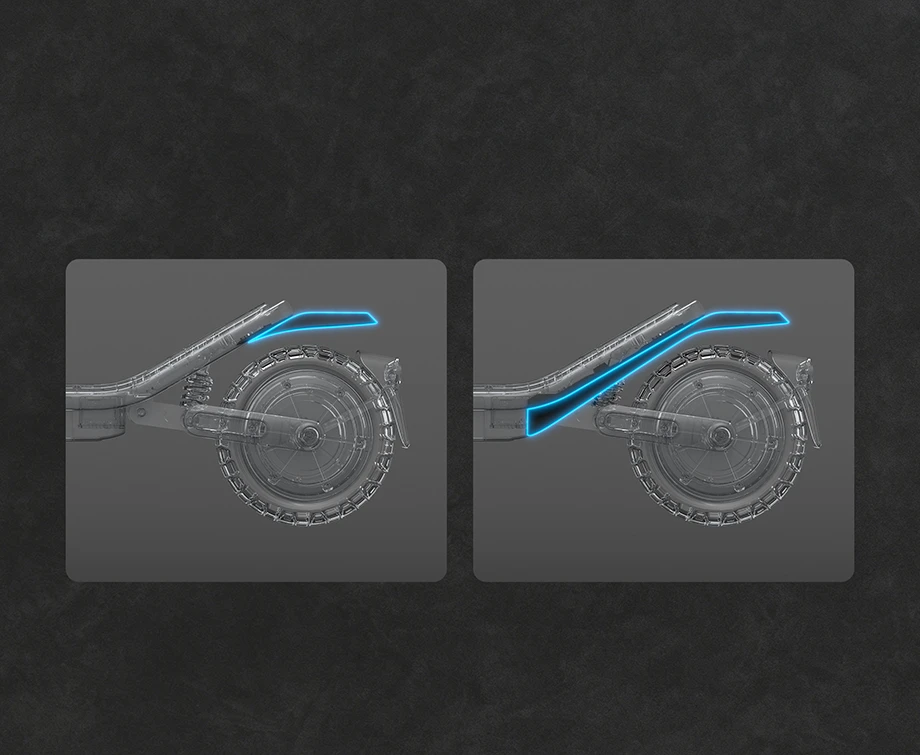 Xiaomi Electric Scooter 6 Pro ujęcie boczne z 2 typami błotników