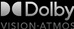Logo Dolby Vision oraz Dolby Atmos – zaawansowane technologie obrazu i dźwięku kinowego