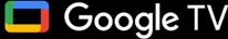 Logo Google TV – kolorowy prostokąt symbolizujący usługę Google TV, umieszczony na czarnym tle.