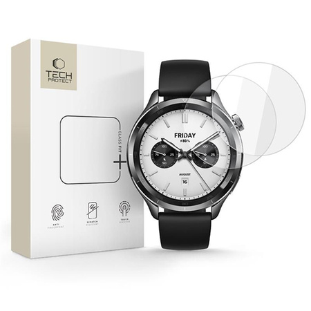 Szkło hartowane Tech-Protect Glass Fit 2-pack Xiaomi Watch S4 Clear