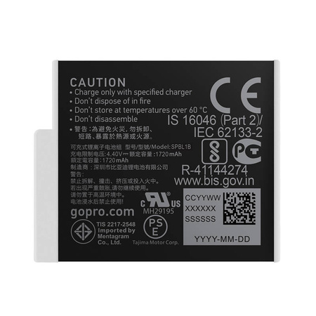 Akumulator Bateria Zimowa Rechargeable Battery Enduro GoPro HERO12/11/10/9