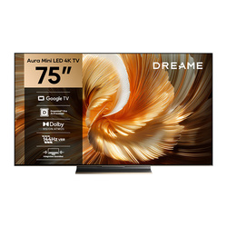 Telewizor DREAME 75S100 75" Mini LED + Robot sprzątający z mopem Dreame L10s Ultra Gen2 Biały