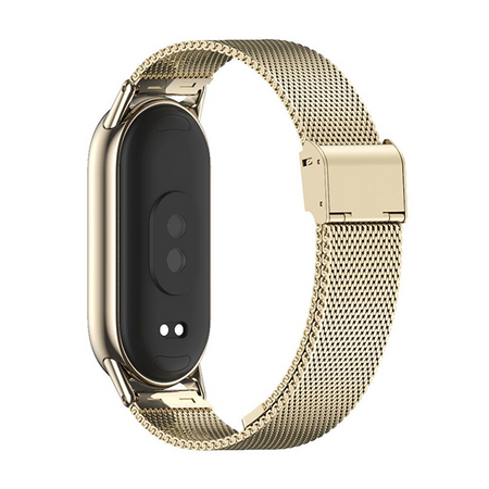 Opaska Stalowa bransoletka Tech-Protect Milaneseband do Xiaomi Mi Band 8 / 9 / 10 Szampańsko-złota