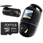 Kamera samochodowa70mai 4K Omni X800 zestaw Black + karta 70mai SD 256GB