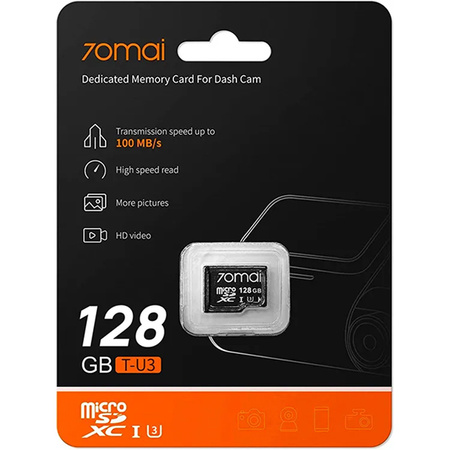 Kamera samochodowa 70MAI X800 Dash Cam 4K Omni HDR Set Black + 70 MAI microSD 128GB