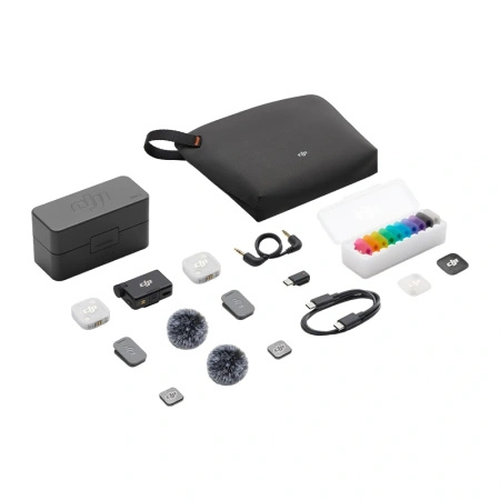 System mikrofonów bezprzewodowych DJI Mic Mini 2 (2 TX + 1 RX + Etui ładujące)